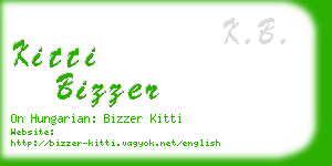 kitti bizzer business card